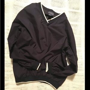 Charter Club Navy Blue & White windbreaker w/ Pockets